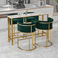 Modern Faux Marble Top Pub Table Set 1/3/5 Pieces White Bar Set with Upholstered Stools Clearhalo 'Bar Furniture' 'furn' 'furn_home_bar_bar_sets' 'Furniture' 'Home Bars & Bar Sets' 'home_bar_bar_sets' 'Kitchen & Dining Furniture' 1200x1200_5970626f-4c56-4a66-bbd1-d8b4ef0aa032