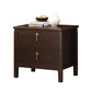 2 - Drawer Contemporary Accent Table Nightstand Antique Finish Bed Nightstand