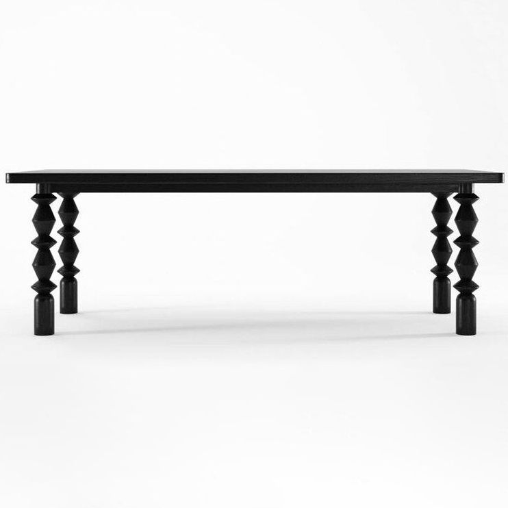 Rectangle Casual Dining Table Solid Wood Fixed Table with 4 Legs Clearhalo ' dining_table' 'Dining Tables & Seating' 'Dining Tables' 'furn' 'furn_dining_table' 'Furniture' 'furniture_dining_table' 'Kitchen & Dining Furniture' 'kitchen&dining_furn' 'kitchen' 'kitchen_dining_table' 1200x1200_59709067-151b-45f4-913e-76fb08fb7f34