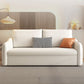 Contemporary Sleeper Sofa Stainless Steel Upholstered Pillow Back Futon Sofa Bed