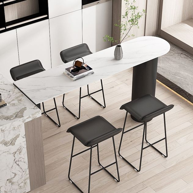 Stone Kitchen Double Pedestal Hall/Pub Table Modern Bistro Bar Height Cocktail Table Clearhalo 'Bar Furniture' 'Bar Tables' 'bar_tables' 'furn' 'furn_bar_tables' 'Furniture' 'furniture_bar_tables' 'Kitchen & Dining Furniture' 'kitchen&dining_furn' 'kitchen' 1200x1200_59723a6f-085a-47fe-afad-196ef34ed826