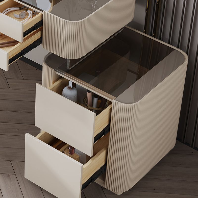 Set da tavolo da toeletta da toeletta per vanità per trucco da letto glam