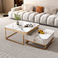 Glam Coffee Table Set Slate 2-Piece Coffee Cocktail Table with Drawer Clearhalo 'Coffee & Accent Tables' 'Coffee Tables' 'coffee_tables' 'furn' 'furn_coffee_tables' 'Furniture' 'Living Room Furniture' 1200x1200_5972daa7-a90f-42b7-aae9-bf6fa0347c41