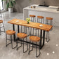 Modern Armless Counter Stool Iron Cafe Bar Stool with Wooden Seat and Pedal Clearhalo 'Bar Furniture' 'Bar Stools' 'bar_stools' 'furn' 'furn_bar_stools' 'Furniture' 'furniture_bar_stools' 'Kitchen & Dining Furniture' 1200x1200_5973be18-1ca8-4cfe-bc98-ee3f4ae7d092