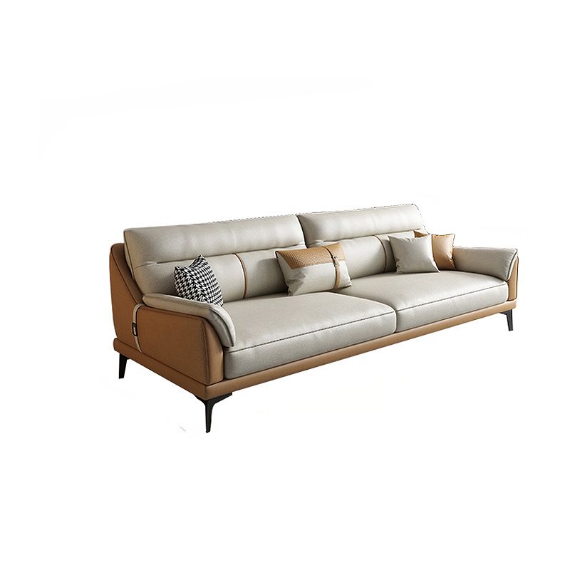Faux leather High BackSofa and Chaise Waterproof Pillow Top Arm Sectional Clearhalo 'furn' 'furn_sectionals' 'Furniture' 'furniture_sectionals' 'kitchen' 'kitchen_sectionals' 'Living Room Furniture' 'Sectionals' 1200x1200_59746aa9-0460-4780-8f48-99213055be6b