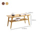 4 Beine 1 Couchtisch Moderner Couchtisch aus Holz mit Ablage