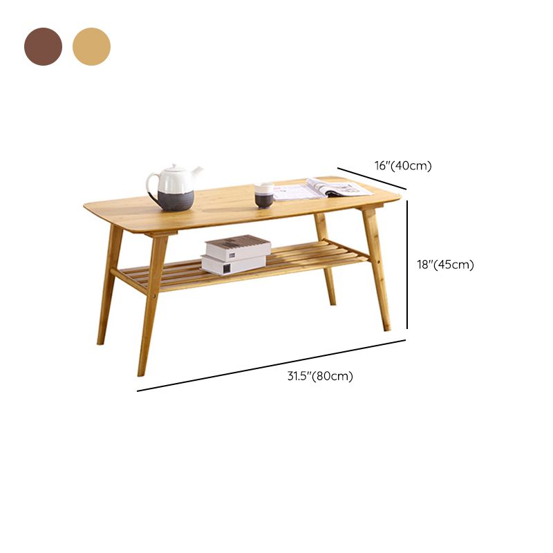 4 Beine 1 Couchtisch Moderner Couchtisch aus Holz mit Ablage