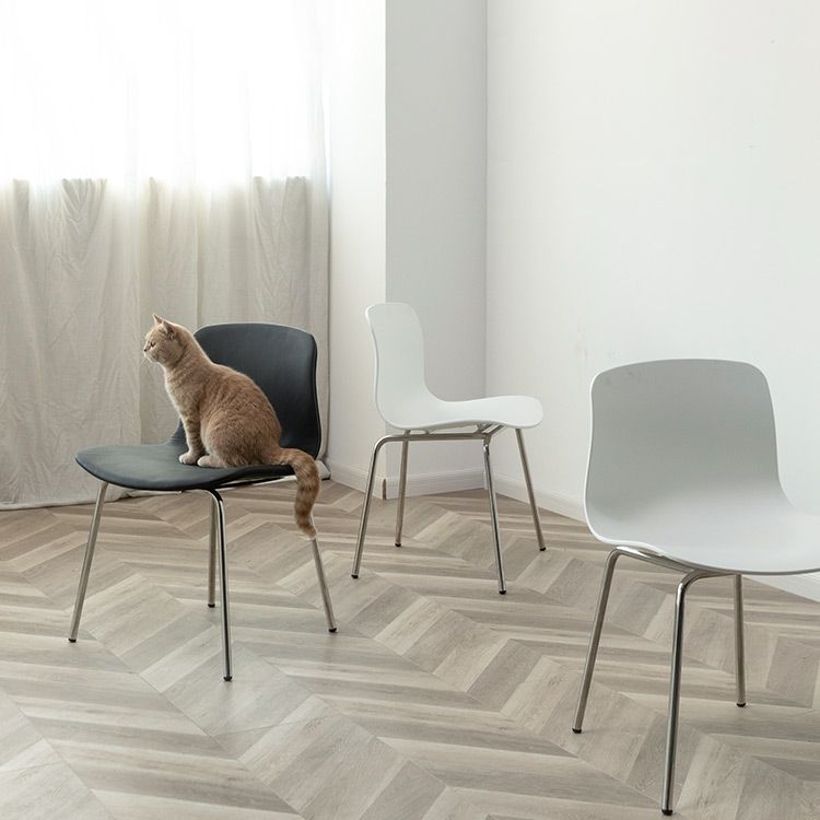 Contemporary Metal Dining Armless Chairs Plastic Dining Chairs for Restaurant Clearhalo ' kitchen&dining_furn' 'Dining Chairs' 'Dining Tables & Seating' 'dining_chair' 'furn' 'furn_dining_chair' 'Furniture' 'furniture_dining_chair' 'Kitchen & Dining Furniture' 'kitchen' 1200x1200_5975b2ea-ea6d-40f6-8125-31f84ba5a07c