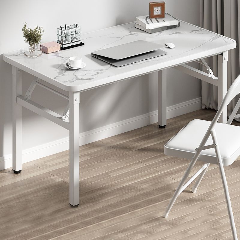 Zeitgenössischer rechteckiger Klappschreiber Stahl Basis Büro Schreibtisch