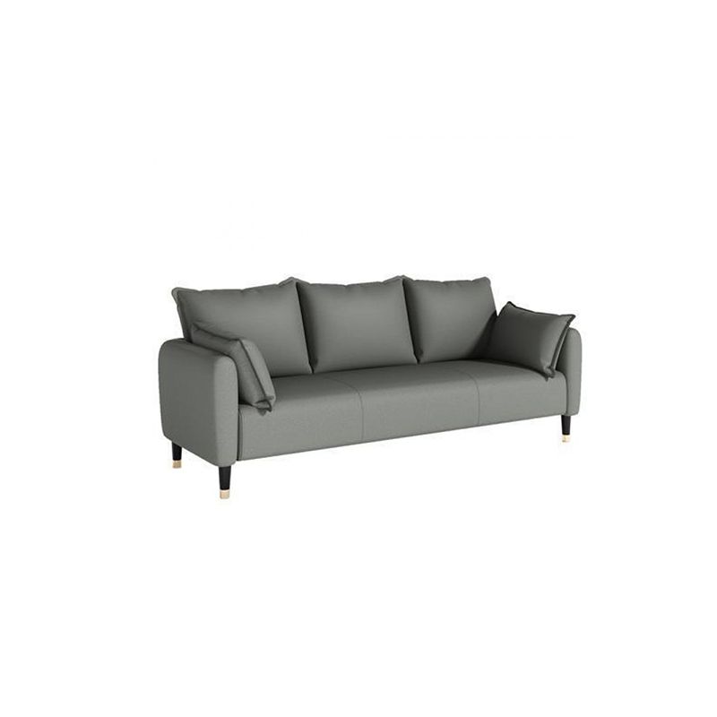 31.4" H 3 Seater Faux Leather Square Arm Sofa for Living Room Clearhalo 'furn' 'furn_sofas' 'Furniture' 'furniture_sofas' 'Living Room Furniture' 'Sofa' 'sofas' 1200x1200_5976c303-5617-435d-84b9-456270a1ba78