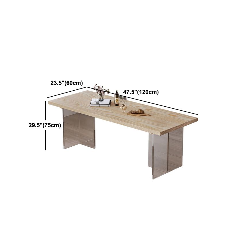 Mesa de comedor de madera sólida Mesa de comedor de lujo tradicional con base de pedestal doble