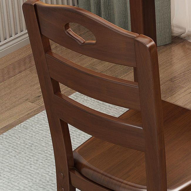 Contemporary Wood Kitchen Dining Side Chair Ladder Back Side Chair