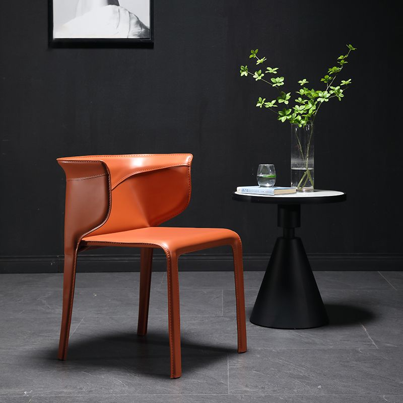 Designer Style Dining Arm Chair Matte Finish Wingback Single Dining Chair Clearhalo ' kitchen&dining_furn' 'Dining Chairs' 'Dining Tables & Seating' 'dining_chair' 'furn' 'furn_dining_chair' 'Furniture' 'furniture_dining_chair' 'Kitchen & Dining Furniture' 'kitchen' 1200x1200_5978a7d4-63d7-4952-880e-7ae1200dace3