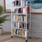 Steel Industrial Etagere Bookshelf Open Vertical Bookshelf with Caster Wheels Clearhalo 'Bookcases' 'furn' 'furn_bookcases' 'Furniture' 'furniture_bookcases' 'kitchen' 'kitchen_bookcases' 'Living Room Furniture' 'Office Furniture' 1200x1200_5978bca7-4dff-4ea0-8a2c-e61ae396468f