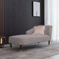 Chaise contemporaine à un bras, bras ronds, pied-de-poule pour le salon