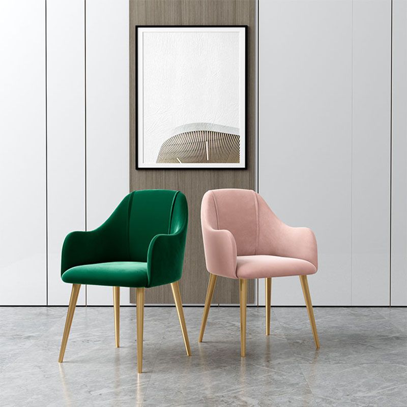 Nordic Style Metal Dining Room Chairs Upholstered Side Armchair for Restaurant Use Clearhalo ' kitchen&dining_furn' 'Dining Chairs' 'Dining Tables & Seating' 'dining_chair' 'furn' 'furn_dining_chair' 'Furniture' 'furniture_dining_chair' 'Kitchen & Dining Furniture' 'kitchen' 1200x1200_597ab3e7-e45f-4d24-9750-2fa3cb439fcb