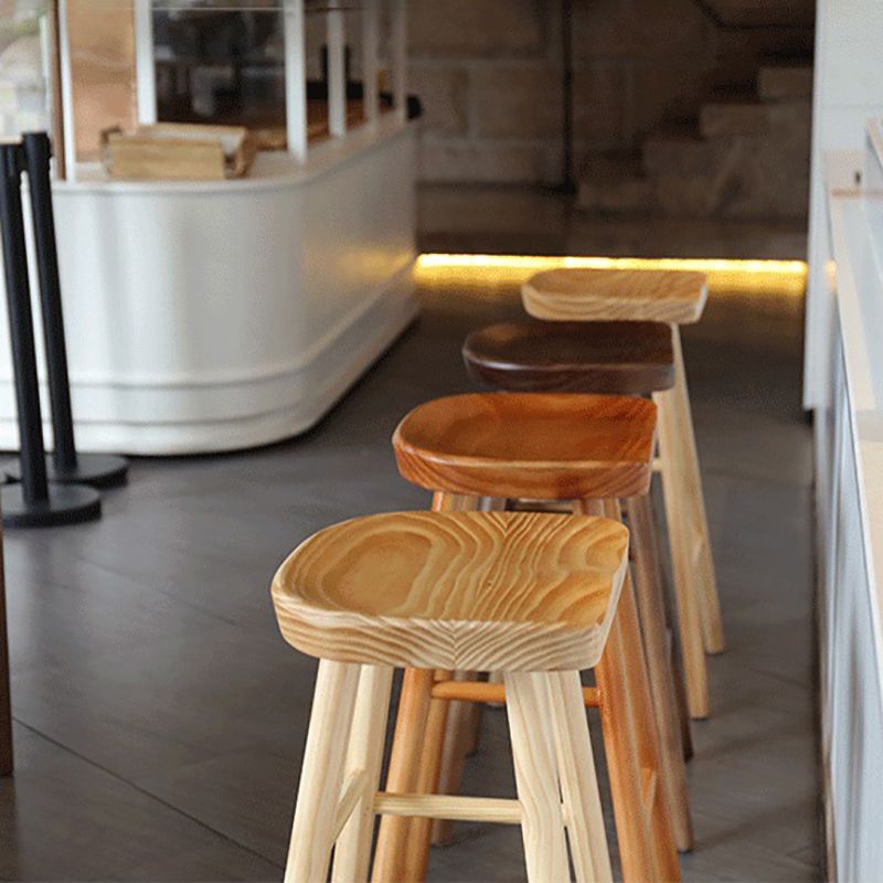 Modern Style Solid Wood Bar Stool with Footrest and Saddle Seat Indoor Bar Stool Clearhalo 'Bar Furniture' 'Bar Stools' 'bar_stools' 'furn' 'furn_bar_stools' 'furniture_bar_stools' 'Kitchen & Dining Furniture' 'kitchen&dining_furn' 'kitchen' 'kitchen_furn' Furniture' 1200x1200_597b1d70-5bf4-4598-89a1-55fb4990a1ec