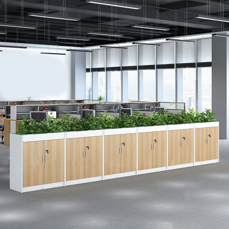 Archivo de madera moderno con almacenamiento de bloqueo para el hogar y la oficina