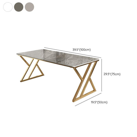 Rechteckig geformtes Executive Desk Reversible Schwarz/Grau -Schreibtisch für Büro