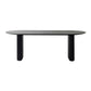 Black Pine Wood Dining Table Contemporary Style Dining Room Table