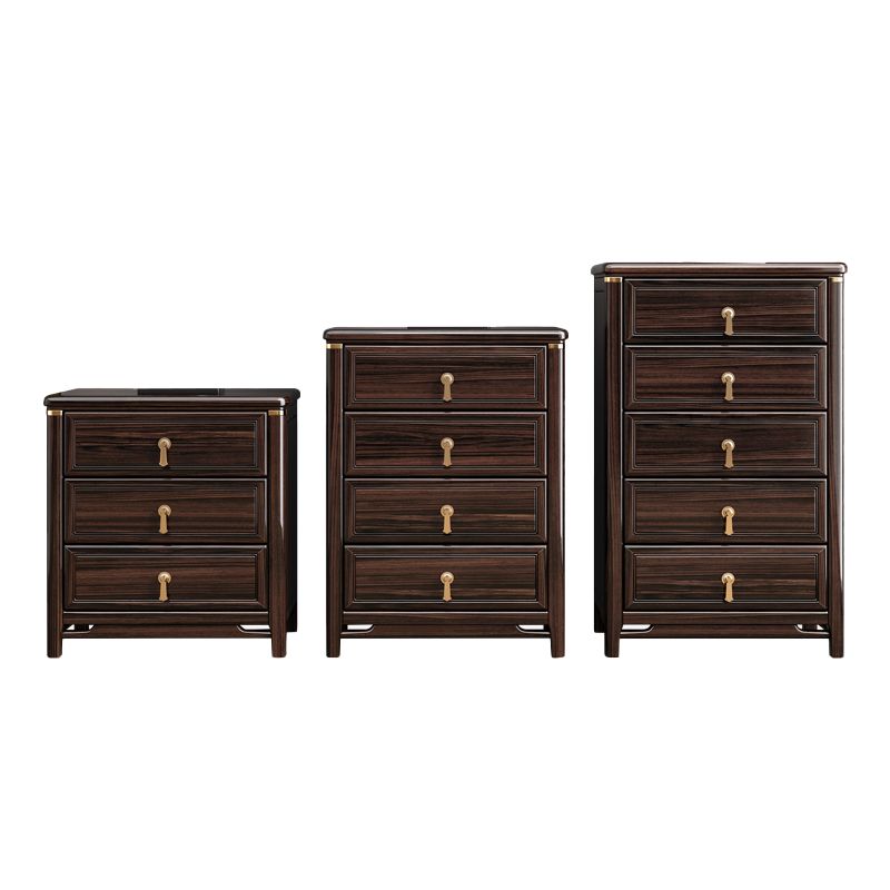 ソリッドウッドストレージキャビネットミッドセンチュリーモダンソフトクローズドロワーサイドキャビネット