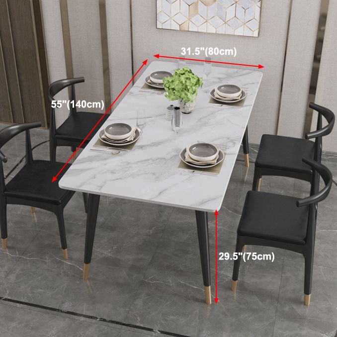 Industrial Style Dining Room Collection Marble Dining Table With 4-foot Clearhalo 'Dining Tables & Seating' 'Dining Tables' 'dining_table' 'furn' 'furn_dining_table' 'Furniture' 'furniture_dining_table' 'Kitchen & Dining Furniture' 'kitchen' 'kitchen_dining_table' 1200x1200_598127a2-9cb0-4fbc-b262-68f96871e2c9