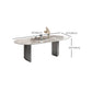 Luxury Double Pedestal Dining Table Sintered Stone Dining Room Desk Clearhalo 'Dining Tables & Seating' 'Dining Tables' 'dining_table' 'furn' 'furn_dining_table' 'Furniture' 'Kitchen & Dining Furniture' 1200x1200_59814b70-b2e5-4997-8239-e0a8126dd7ff