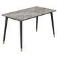 Slate and Metal Table Glam Style Rectangular Dining Table for Home Dining Room Clearhalo 'Dining Tables & Seating' 'Dining Tables' 'dining_table' 'furn' 'furn_dining_table' 'Furniture' 'Kitchen & Dining Furniture' 1200x1200_5981a051-895f-47be-85df-d6a4b264bbc3