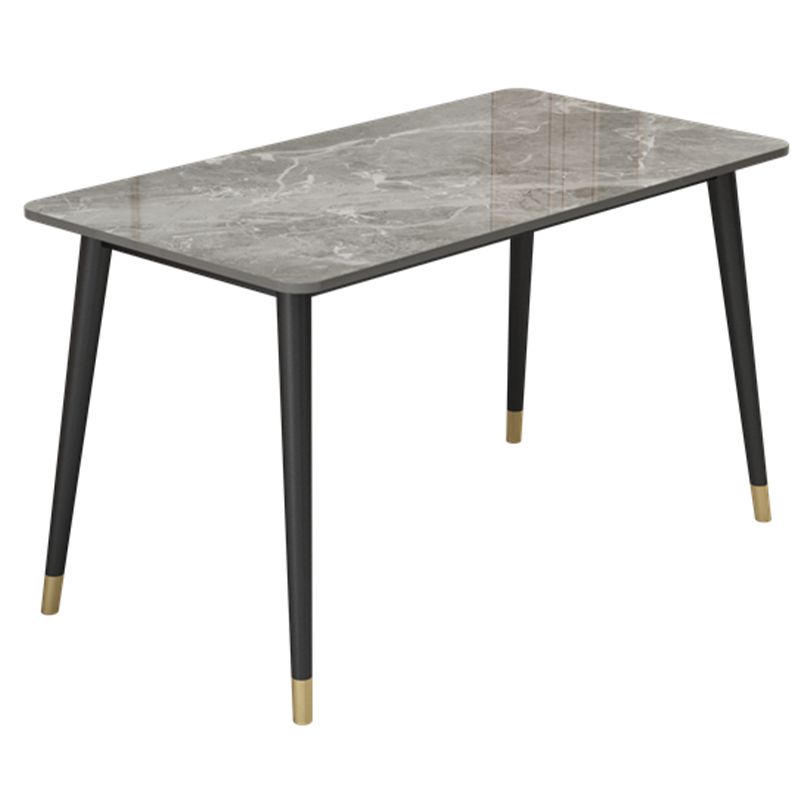 Slate and Metal Table Glam Style Rectangular Dining Table for Home Dining Room Clearhalo 'Dining Tables & Seating' 'Dining Tables' 'dining_table' 'furn' 'furn_dining_table' 'Furniture' 'Kitchen & Dining Furniture' 1200x1200_5981a051-895f-47be-85df-d6a4b264bbc3