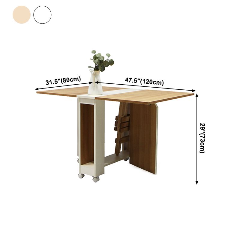 47'' Foldable Artificial Wood Table Modern Rectangle Table (only table) Clearhalo ' dining_table' 'Dining Tables & Seating' 'Dining Tables' 'Furniture' 'furniture_dining_table' 'Kitchen & Dining Furniture' 'kitchen&dining_furn' 'kitchen' 'kitchen_dining_table' 1200x1200_5983ffa3-8ff7-4c9c-9dc5-a6b7135b2019