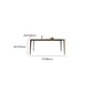 Mesa de comedor Mid-Century Mesa de comedor rectangular de piedra en blanco