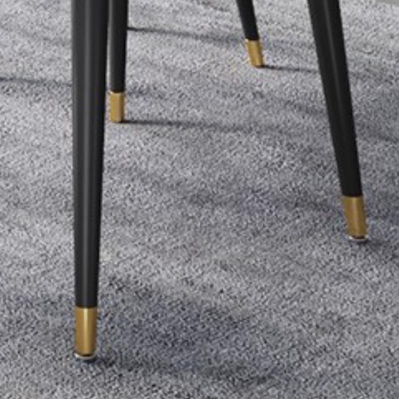 Mesa de comedor de piedra rectángulo Metal de 4 patas de 4 patas Mesa de comedor para sala de estar