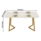 Minimalist White Sintered Stone Dining Table Rectangle Standard Dining Table with Double Pedestal Clearhalo ' dining_table' 'Dining Tables & Seating' 'Dining Tables' 'Furniture' 'furniture_dining_table' 'Kitchen & Dining Furniture' 'kitchen&dining_furn' 'kitchen' 'kitchen_dining_table' 1200x1200_5985487a-0612-4b04-a155-cba54aa44c02