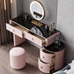 Light Glass Top Makeup Vanity Desk Storage Box Makeup Vanity Set Clearhalo 'Bedroom Furniture' 'furn' 'furn_makeup_vanities' 'Furniture' 'Makeup Vanities' 'makeup_vanities' 1200x1200_5985bdc9-0b18-4a8a-bafd-d55dc380ff38