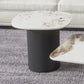 Irregular Slate Top Coffee Table with 2 Legs Modern 2-Piece Cocktail Table Set