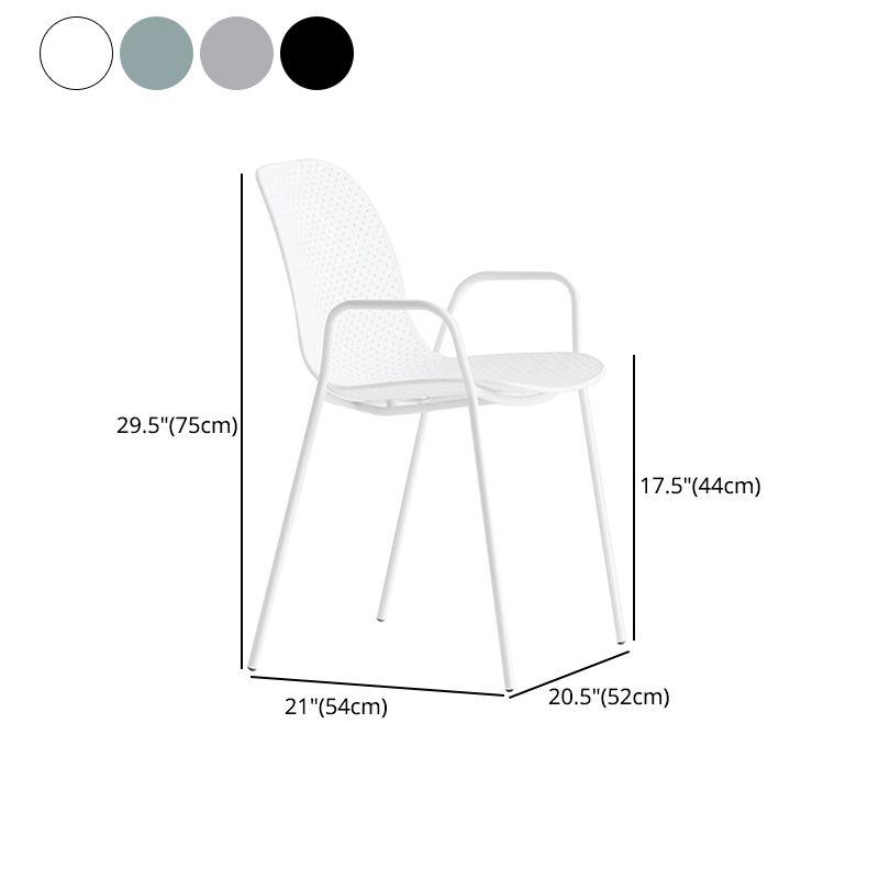 Industrial Style Metal Chair Dining Armless Chairs for Kitchen Clearhalo 'Dining Chairs' 'Dining Tables & Seating' 'dining_chair' 'furn' 'furn_dining_chair' 'Furniture' 'furniture_dining_chair' 'Kitchen & Dining Furniture' 1200x1200_59872a2e-b3ae-4f5b-ae37-e3e69f3b63fe