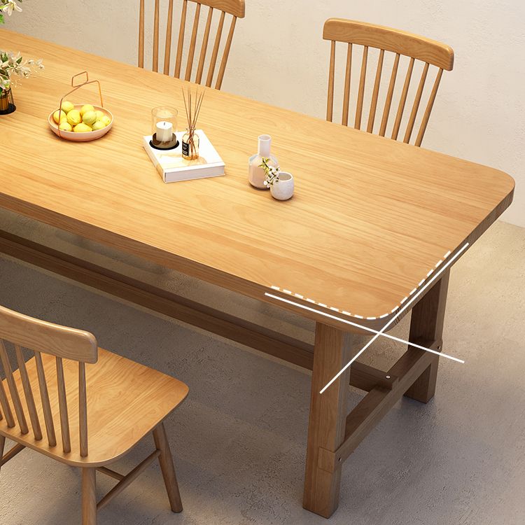 Muebles de madera sólida de cocina 1/5 piezas Altura estándar de comedor casual Juego de mesa de comedor