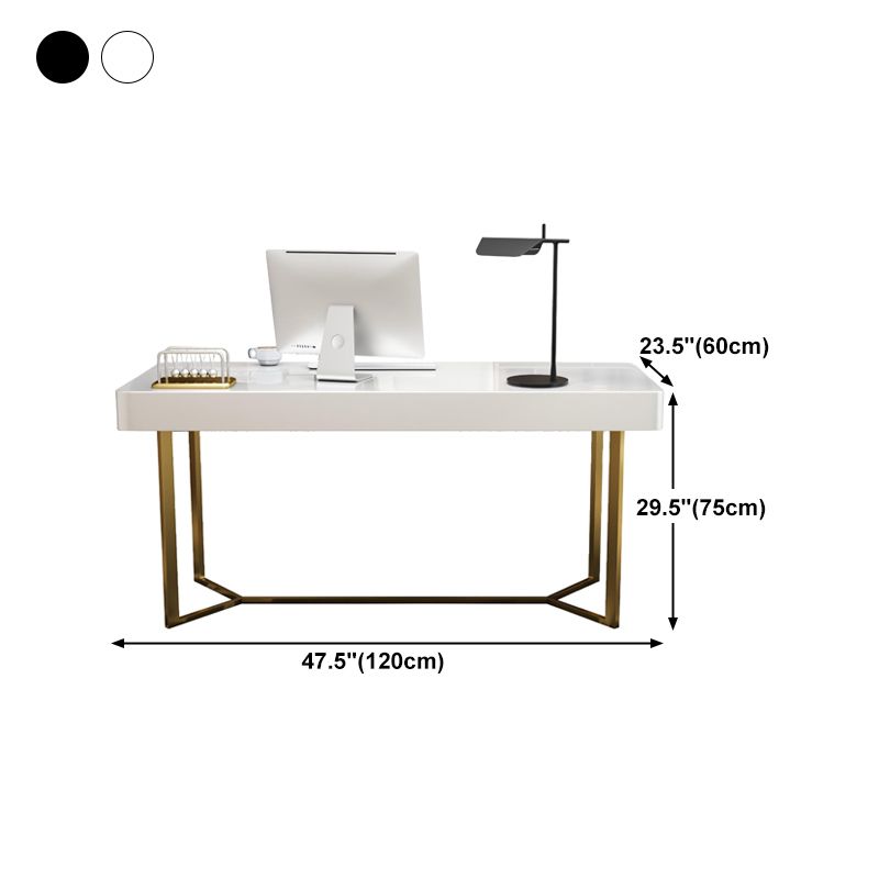 Modern Light Luxury Minimalist Writing Desk Rectangular Fixed Luxury Desk Clearhalo 'furn' 'furn_office_desk' 'Furniture' 'Office Desks' 'Office Furniture' 'office_desk' 1200x1200_5987eac0-c944-4a24-ad22-171f76f99701
