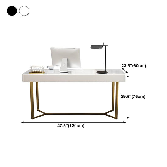 Modern Light Luxury Minimalist Writing Desk Rectangular Fixed Luxury Desk Clearhalo 'furn' 'furn_office_desk' 'Furniture' 'Office Desks' 'Office Furniture' 'office_desk' 1200x1200_5987eac0-c944-4a24-ad22-171f76f99701