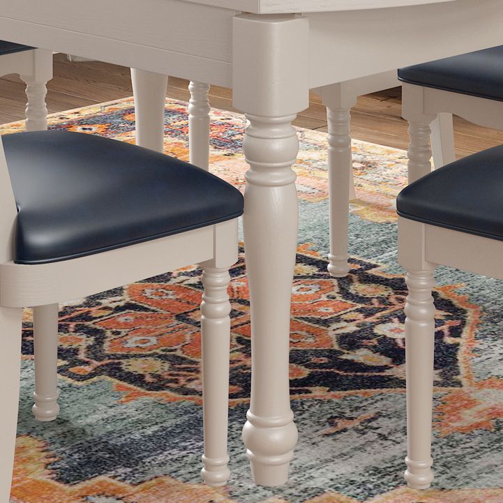 Set di tavoli da pranzo in legno massiccio rotondo set da pranzo da 1/7 pezzi