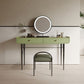 Tables de vanité verte de 16,53 "de largeur de largeur avec 2 tiroirs de rangement