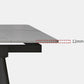 Modern White Rectangular Stone Dining Table with 4 Steel Foot