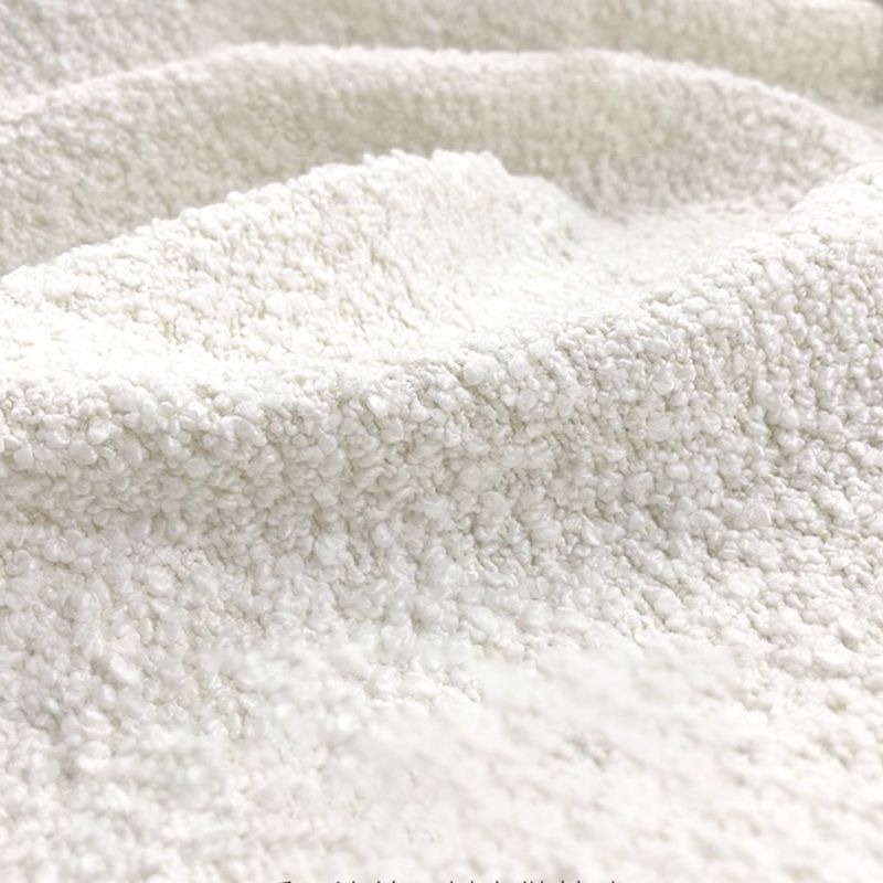 Beige Recessed Arm Curved Sofa for Apartment Contemporary Sofa