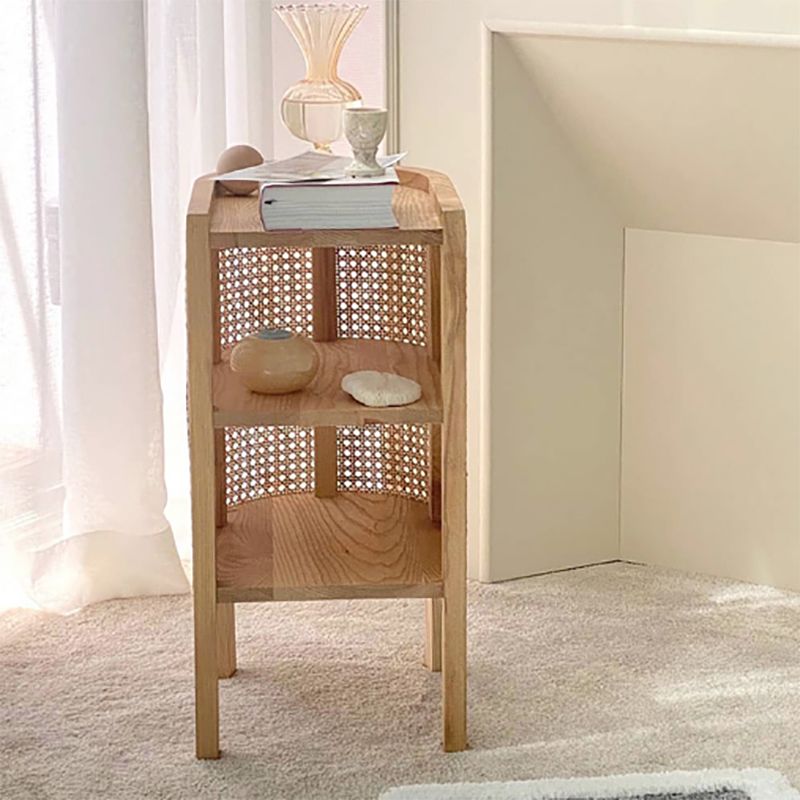 12 "W Modern Bedside Gabinet Accent Mesa de acento Nightshand con 3 estantes