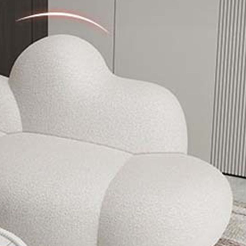 Hedendaagse stijl gebogen bank 33.46 "H armloze bank in het wit