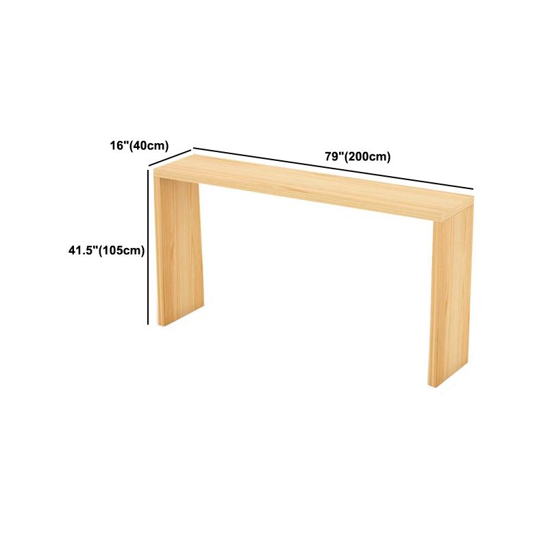 Moderne rechthoek vaste houten staaftafel Set 1/5/9 stukken tegen tafel met rugloze krukken