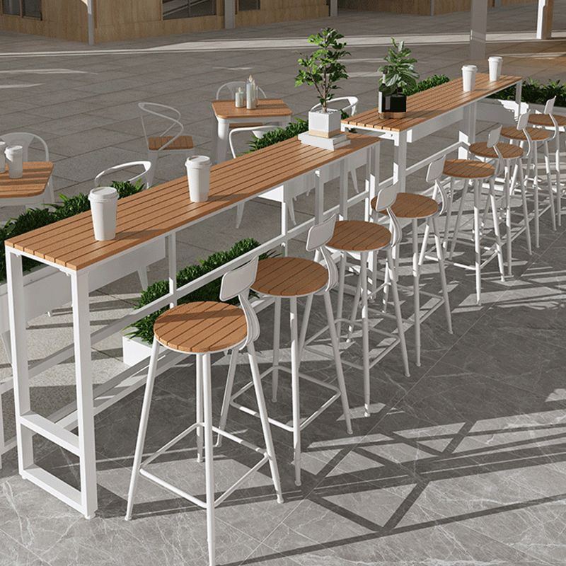 Rechteckiger Bartisch mit Bockgestell, Esstisch für Kaffeezimmer