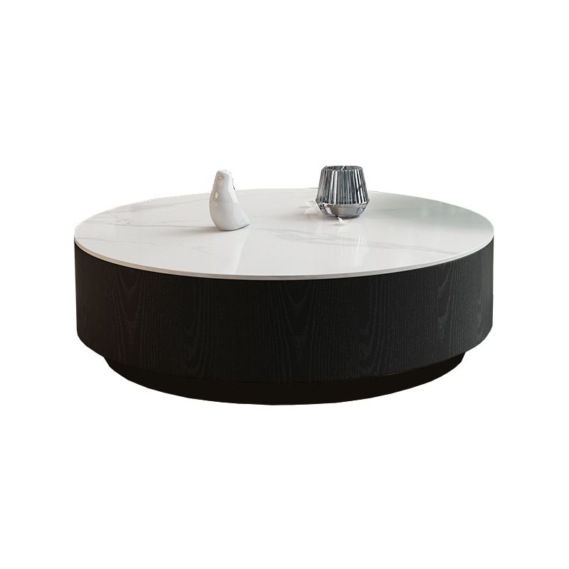 Round Stone Top Coffee Table Mid-Century Modern Cocktail Table Clearhalo 'Coffee & Accent Tables' 'Coffee Tables' 'coffee_tables' 'furn' 'furn_coffee_tables' 'Furniture' 'Living Room Furniture' 1200x1200_598feaf1-4618-41d1-8340-79b4901b93fb