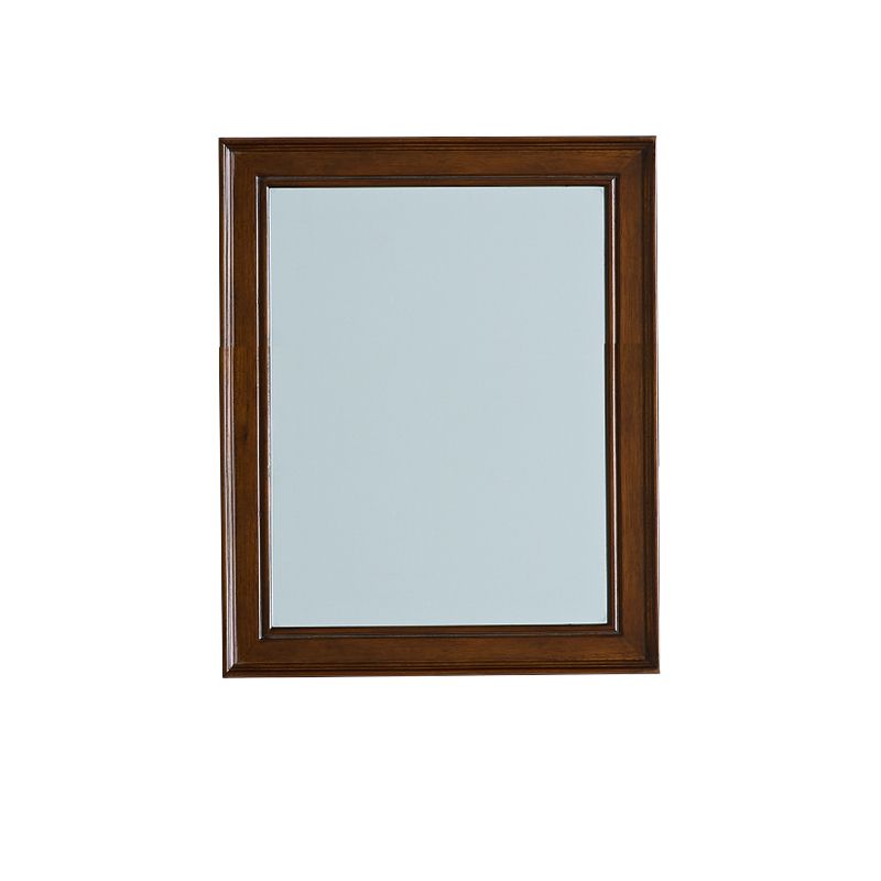 Traditioneller 2-zahlbrauner masser Holzverkleidertisch mit Spiegel Make-up Eitelkeithocker