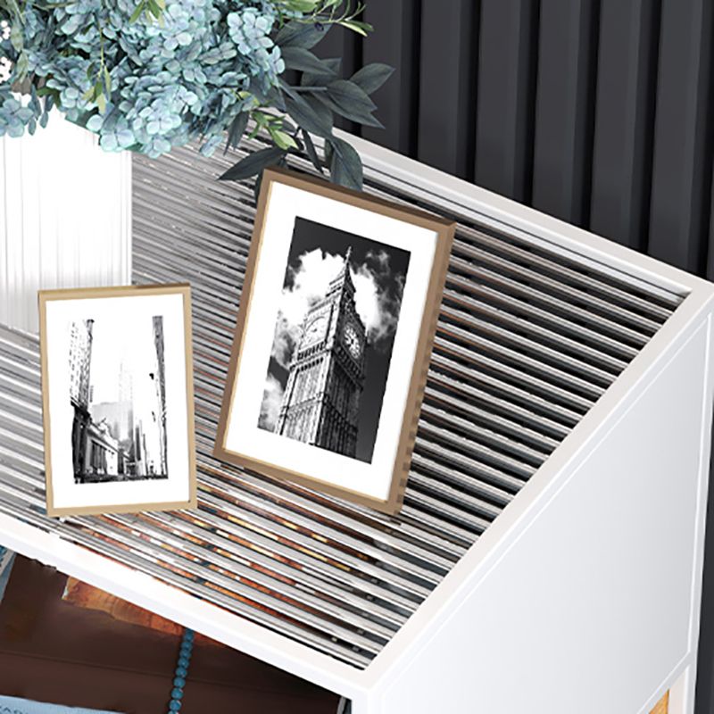 Armoire de chevet en verre inférieur industriel avec tiroir pour chambre à coucher